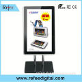 Refee Rolling words on the screen 15.6 inch indoor floor type display stand